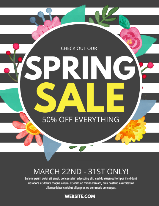 Spring Retail Sale Spring Sale Template | PosterMyWall