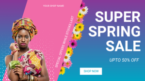 Spring sale Digitalt display (16:9) template