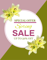 Spring Sale Poster/Wallboard template