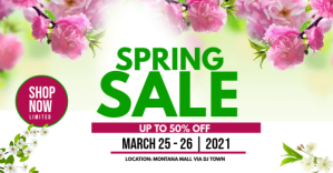 Spring sale Изображение, которым поделились на Facebook template