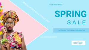 Blu Spring Sale Digital Display Template