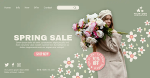 Spring Sale Facebook 活动封面 template
