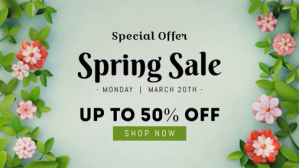spring sale Digitalt display (16:9) template