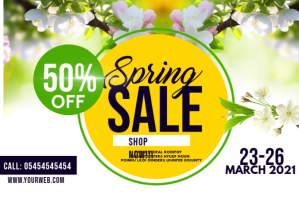 Spring sale Label template