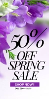 Spring sale 易拉宝 3' × 6' template