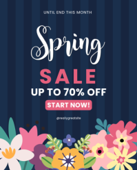 Purple Spring Sale Instagram Portrait Template