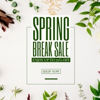 White Spring Break Sale Instagram Post Template