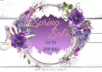 Spring Sale Postcard template