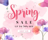 Spring Sale Medium na Rektangle template