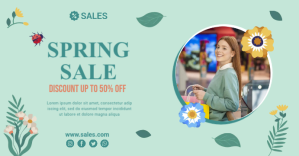 Spring Sale Discount ADS Facebook Event Cover template