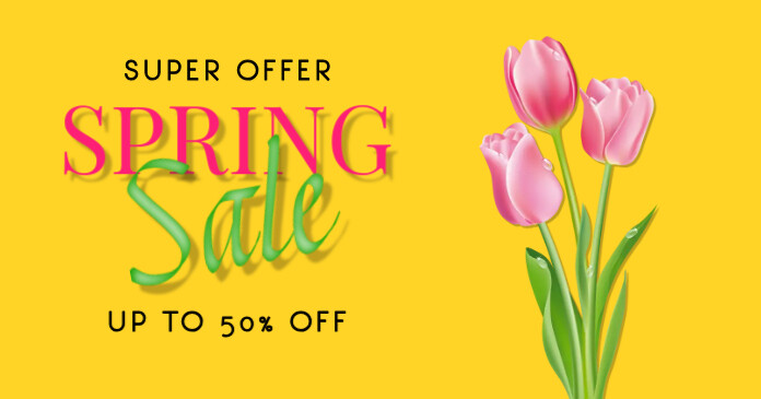 Spring Sale Facebook template