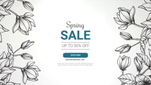 Spring sale facebook video Ad template
