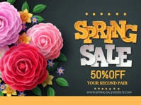 SPRING SALE  FLYER Rótulo de jardín template