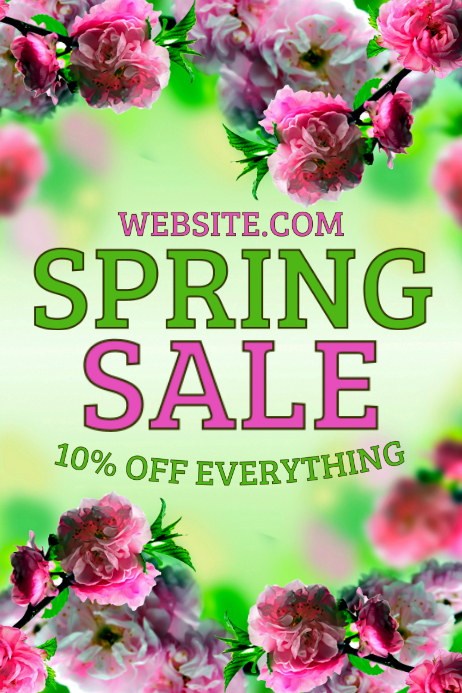 Spring Sale Poster template