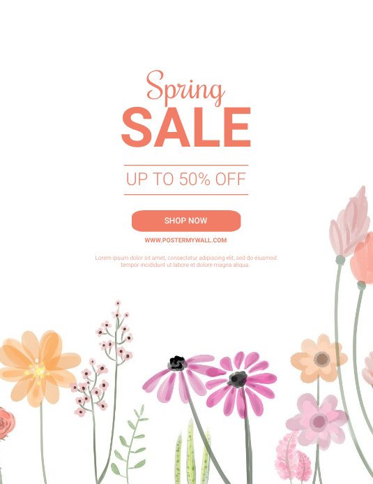 Spring sale flyer template | PosterMyWall