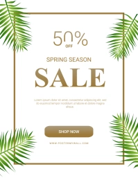 Spring sale flyer template