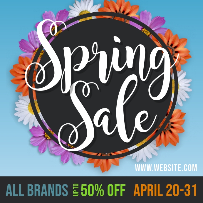 Spring Sale Growing Flowers Fashion Video fb Сообщение Instagram template