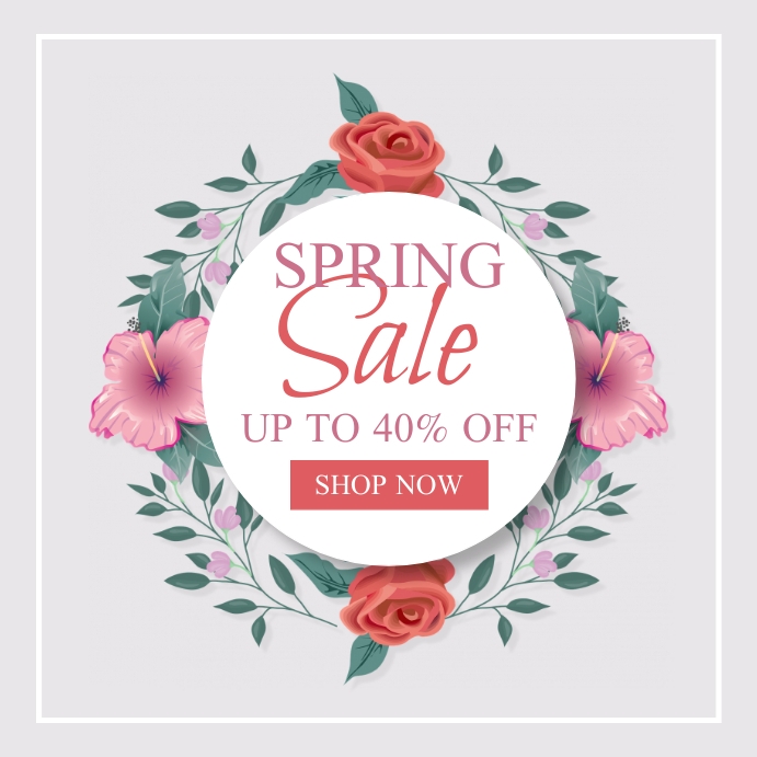 Spring Flowers Advert spring sale instagram post flowers advertisin Template | PosterMyWall