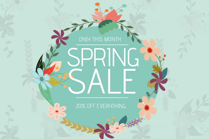 spring sale flyer template landscape | PosterMyWall