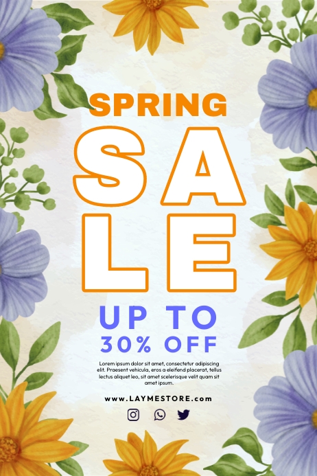 Spring Sale Poster Template | PosterMyWall