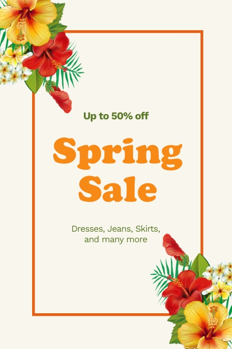 Spring Sale Poster Template | PosterMyWall