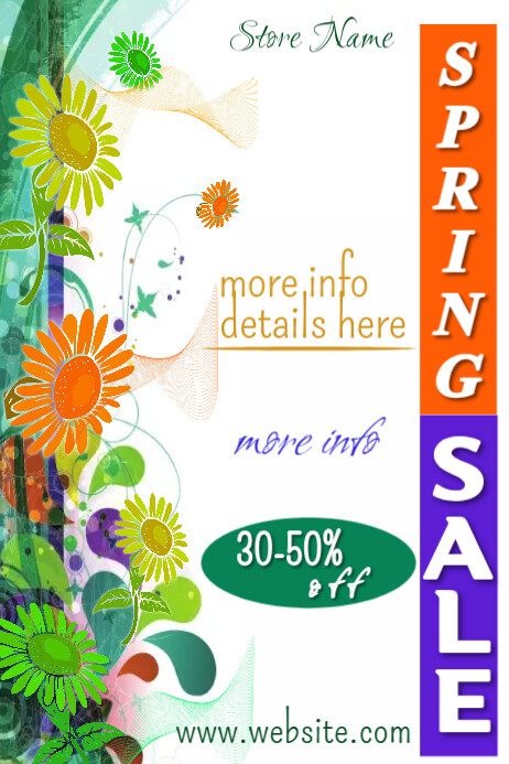Spring Sale Poster Template | PosterMyWall