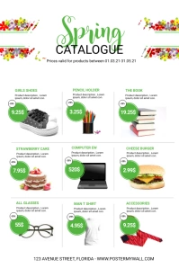 Spring Sale Product catalogue Template Poster