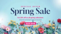 Spring Sale Promo Landscape Banner Template b Affichage numérique (16:9)