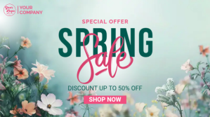 Spring Sale Promotion Présentation (16:9) template