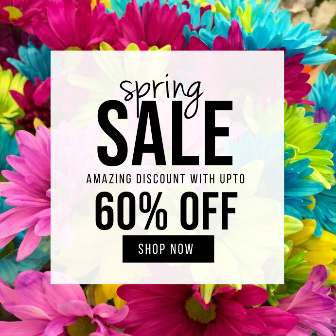 spring sale social media post Template | PosterMyWall