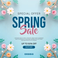 Spring Sale Social Media Post Template