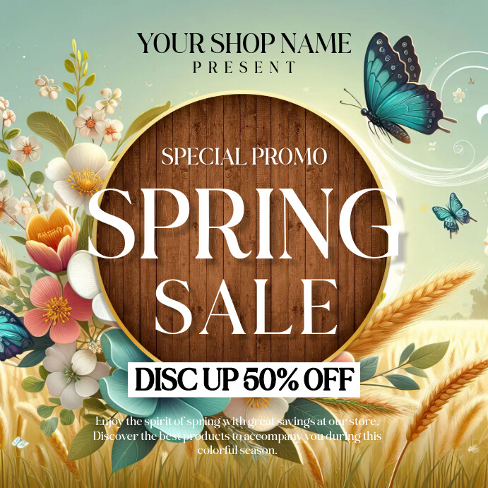Spring Sale Social Media Promo Template | PosterMyWall