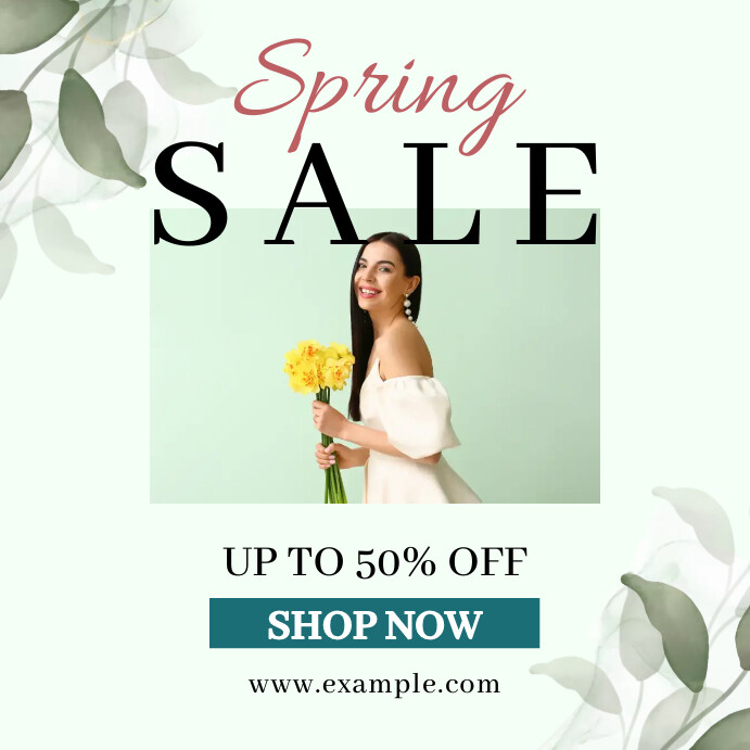 Spring Sale Square Flyer Promo Template | PosterMyWall