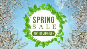 Blå spring sale tamplate Digitalt display Template
