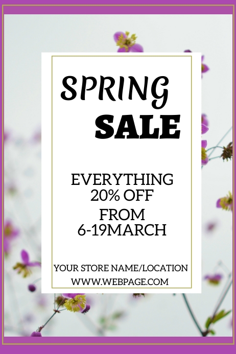 Spring sale template | PosterMyWall