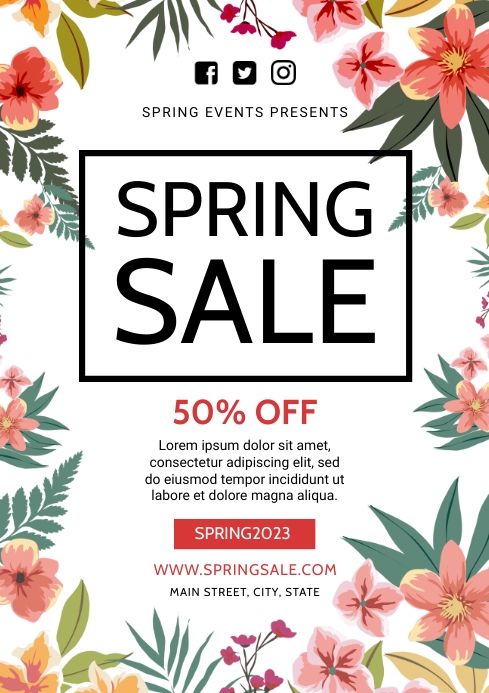 Spring Sale Template | PosterMyWall