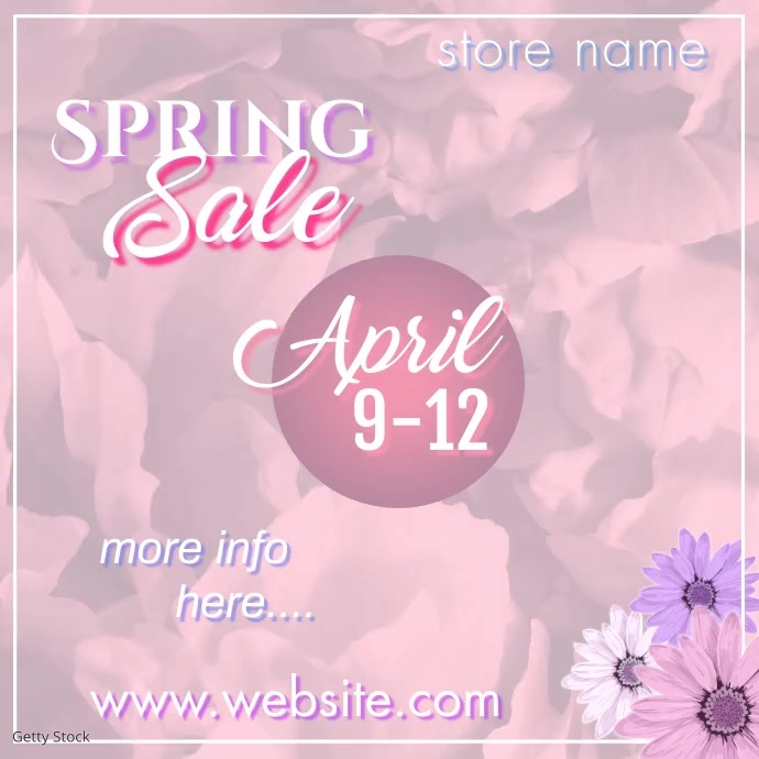 Spring Advertisement Video Spring Sale Video Ad Template | PosterMyWall