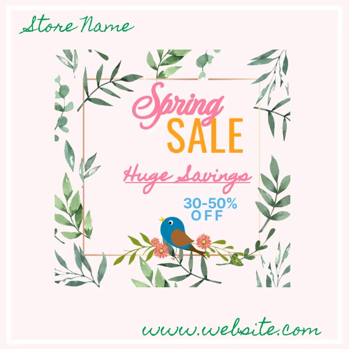 Spring Sale Video Ad Template | PosterMyWall