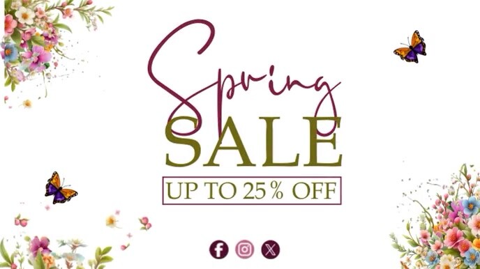 Spring Sale Video Ad Template | PosterMyWall