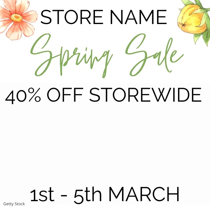 Spring Listing Raffle Ad Spring Sale Video Ad Template | PosterMyWall