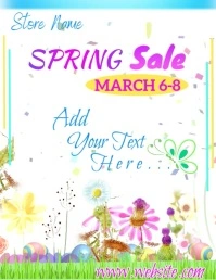 Spring Sale Video Flyer (Letter pang-US) template
