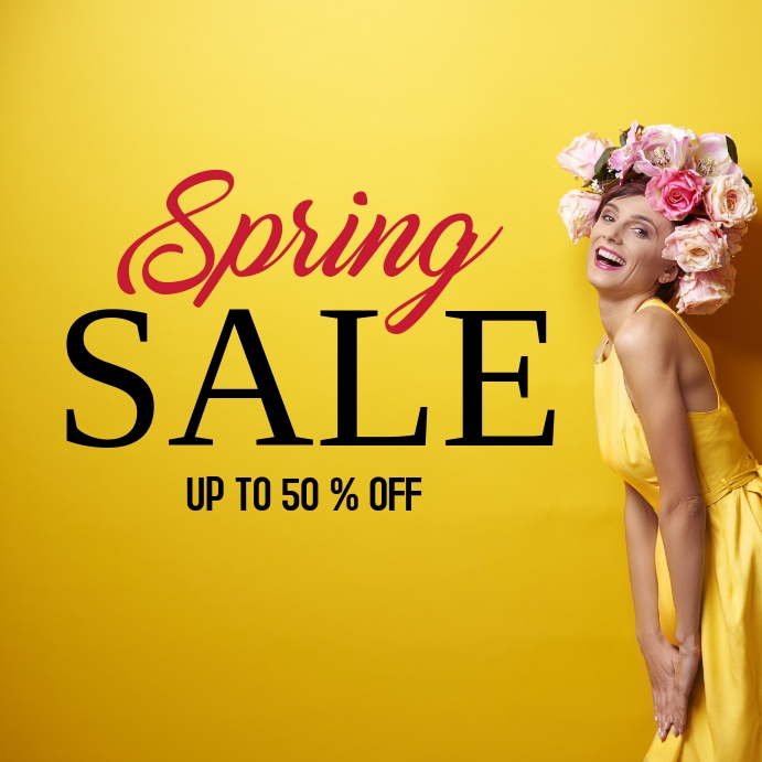 Spring sales advertisement instagram post Template PosterMyWall
