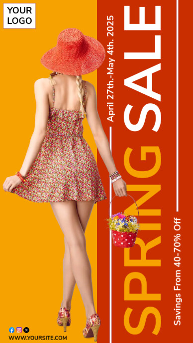 Spring Sales Event Instagram Story Ad Digital Display (9:16) template