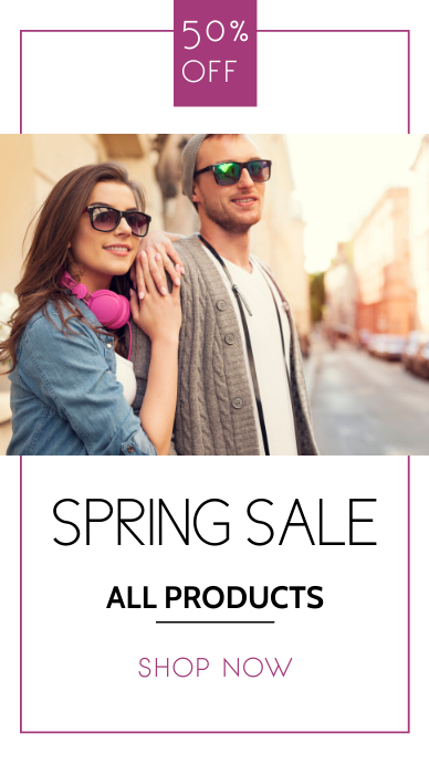 spring sales fashion advertisement design tem Template | PosterMyWall