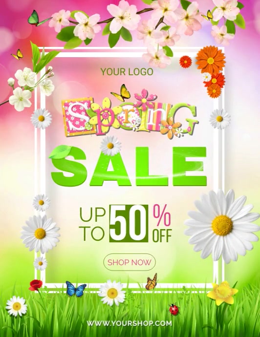 Spring sales flyer Template | PosterMyWall