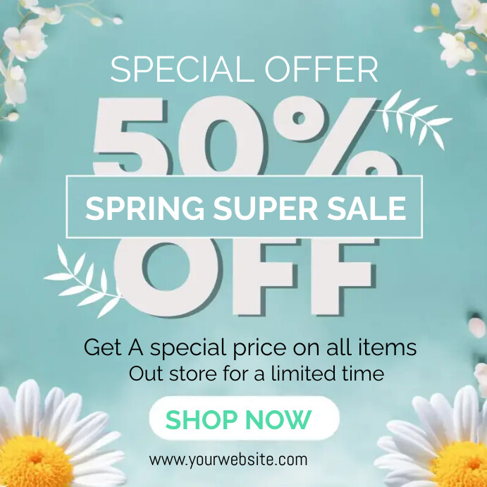 Spring sales flyer Template | PosterMyWall