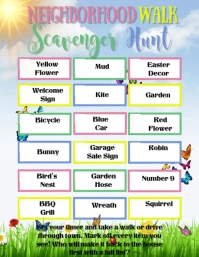 Spring Scavenger Hunt Folheto (US Letter) template
