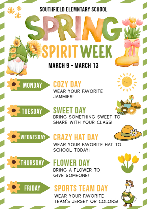 Copy of Spring School Spirit Week Flyer | PosterMyWall