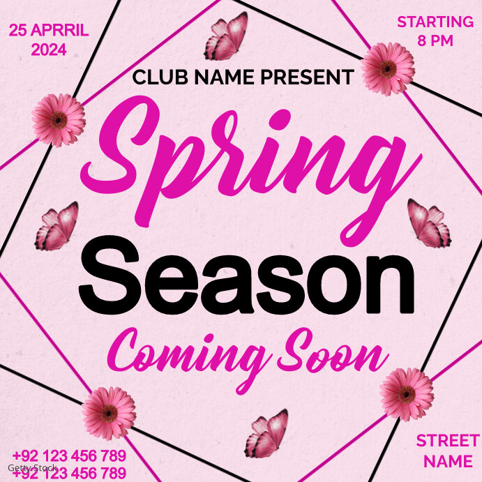 Spring season coming soon flyers Template | PosterMyWall