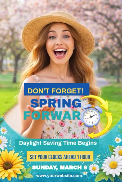 Daylight Saving Time Reminder Template | PosterMyWall